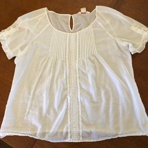SUNDANCE White peasant boho shirt